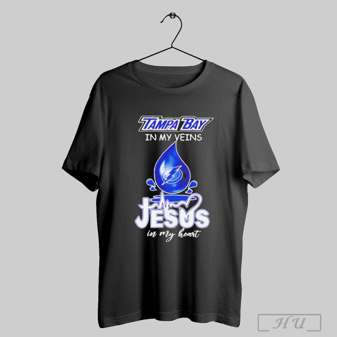 Tampa Bay In My Veins Jesus In My Heart Blood Drop T Shirt Sweatshirt Poster