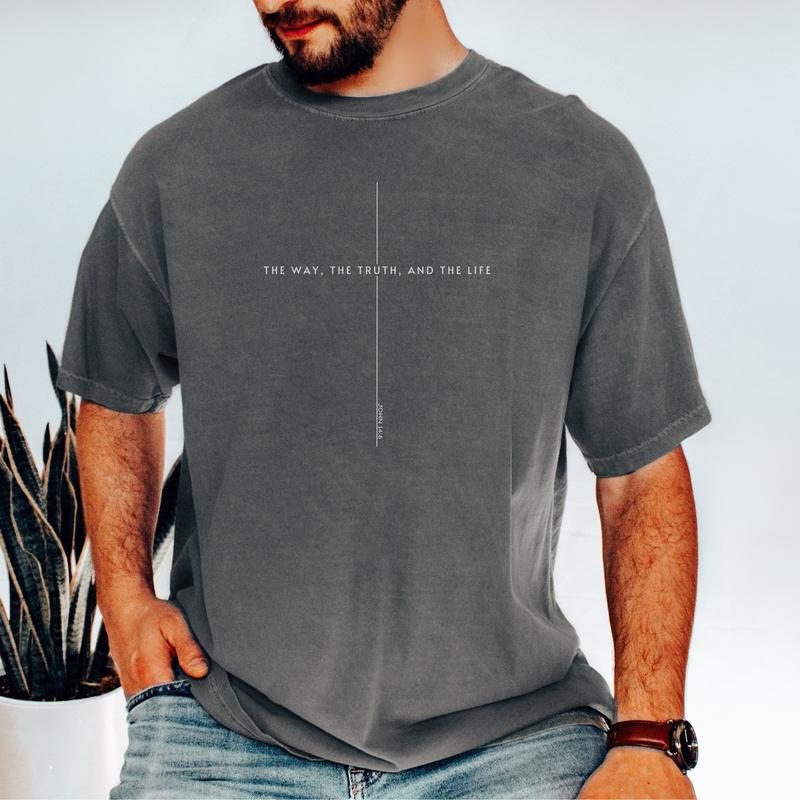 John 14 6 Shirt, Yeshua Shirt, Jesus is King Merch, The Way the Truth the Life, Jesus Shirt, Mens Christian t shirt, Faith over Fear Shirt, Cotton Rou