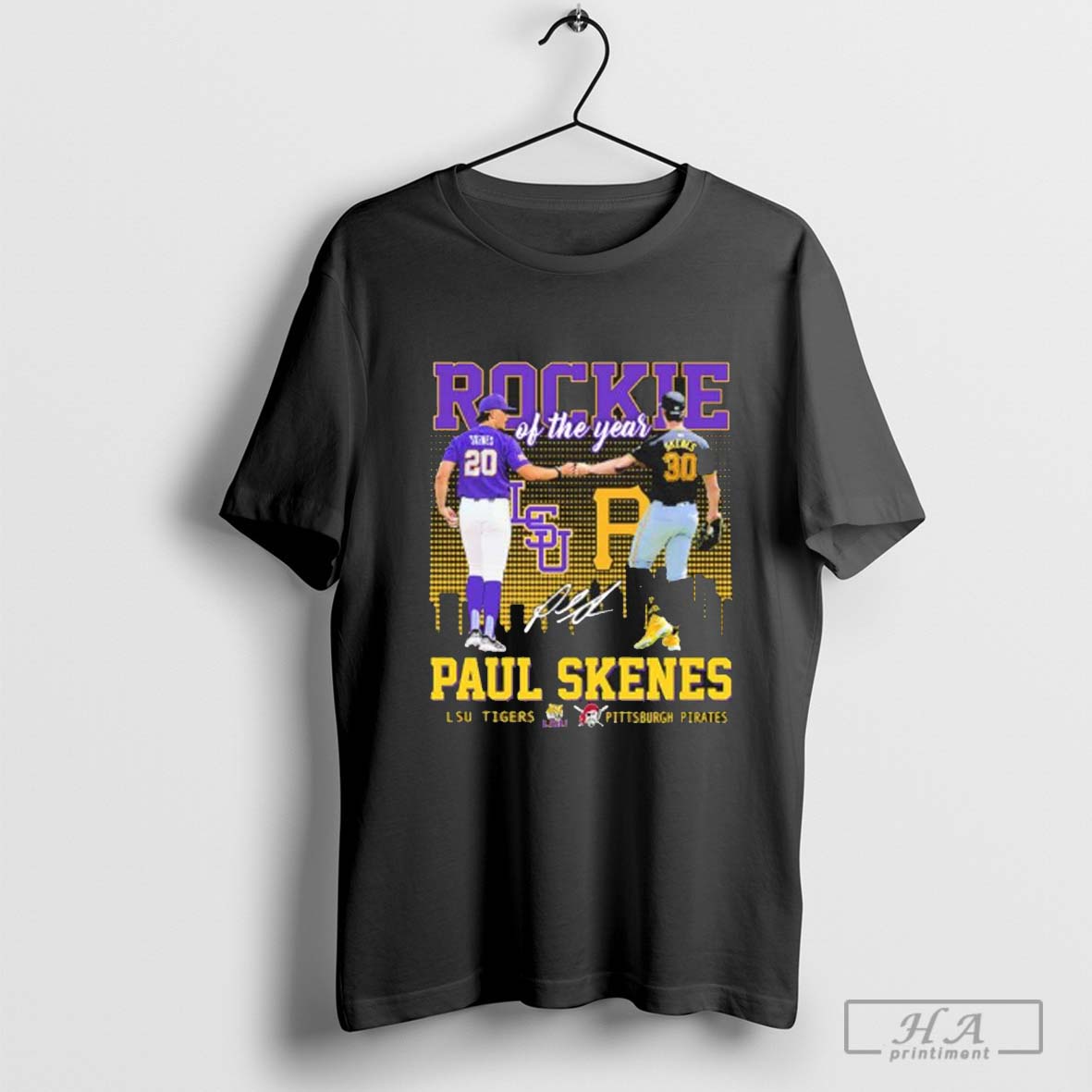 Rockie Of The Year Paul Skenes Lsu Tigers And Pittsburgh Pirates Shirt