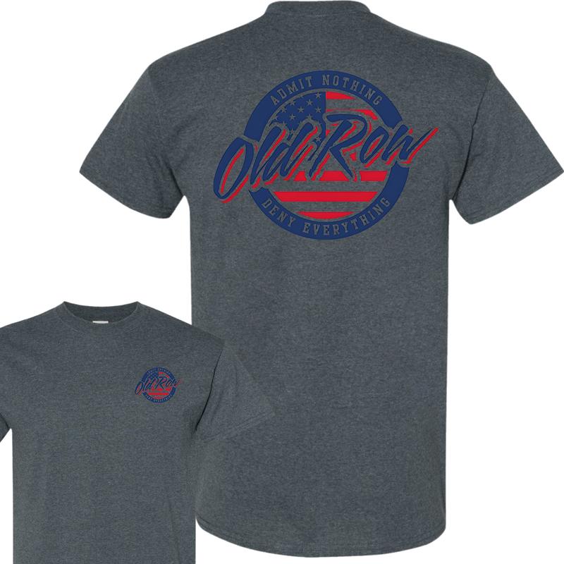 Old Row Retro Circle Graphic T-Shirt, Full Color T-Shirt, For Men, For Women