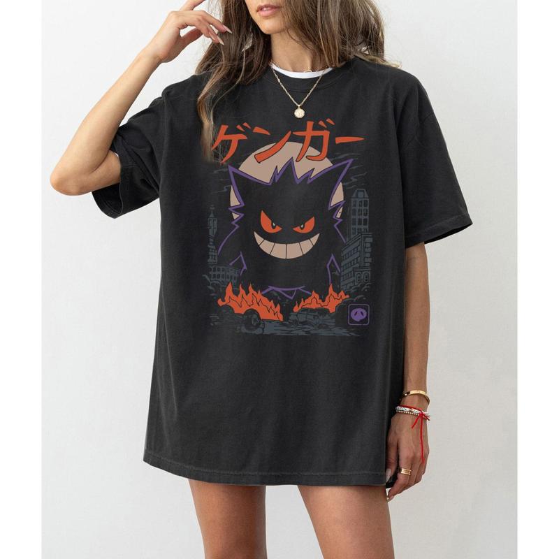 Gengar SWEATSHIRTS  Dark Ghost Kaiju Japanese Style SWEATSHIRTS  Japanese Anime Movie Film Nerd Gaming Novelty Funny Unisex Sweatshirts