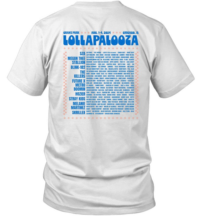 Lollapalooza August 1-4 2024 Grant Park Chicago IL T Shirt