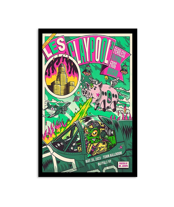 Les Claypool'S Fearless Flying Frog Brigade Buffalo Ny Town Ballroom May 30 2023 Poster