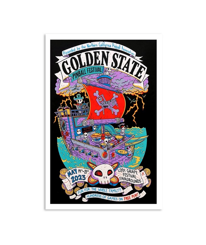 Golden State Pinball Festival 19-21 May 2023 Northern California Poster