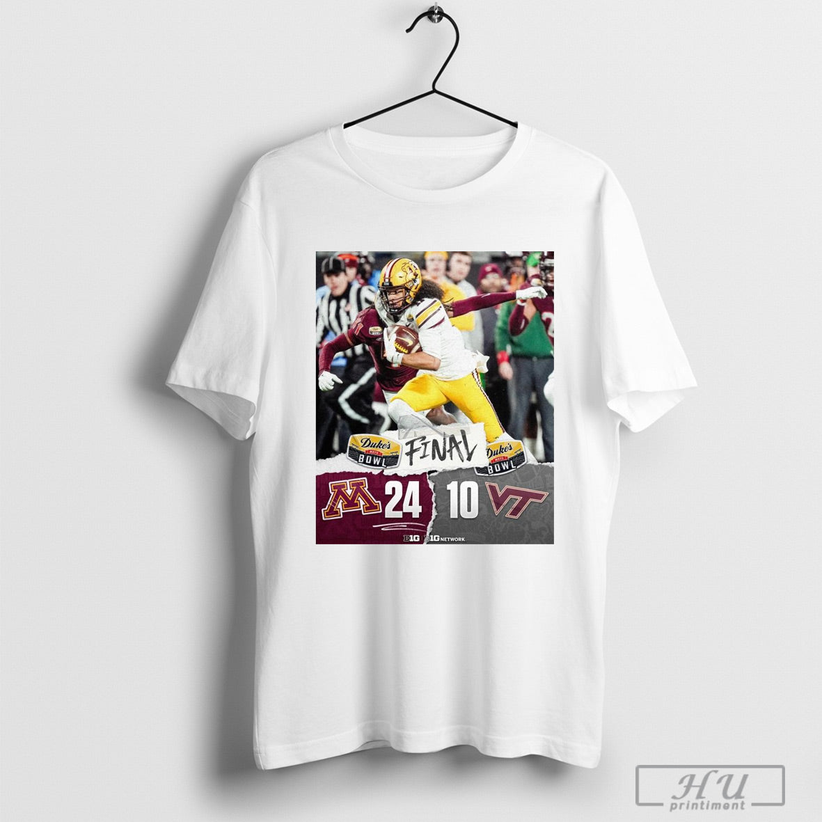 Poster Final Minnesota Golden Gophers Win Virginia Tech Hokies 24 10 Score Dukes Mayo Bowl Football T Shirt