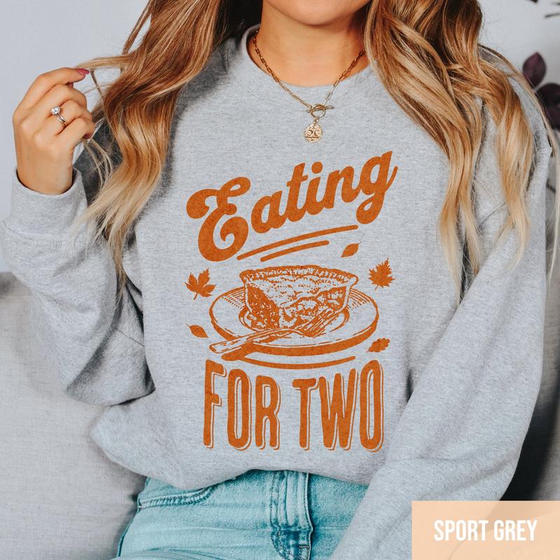 Eating for Two Pregnancy Announcement Shirt, Pregnancy Reveal, New Dad Gift, Matching Sweatshirts, Congratulations Pregnancy Gift