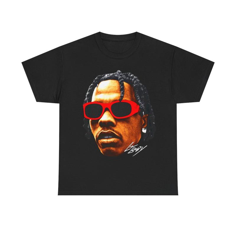 Lil Baby Vintage Rap Tee, Hip Hop Graphic Print T-Shirt, Merch T Shirt Lil Baby Oversized Casual Tee Shirt, 100% Heavy Cotton Shirt Classic Fabric Men