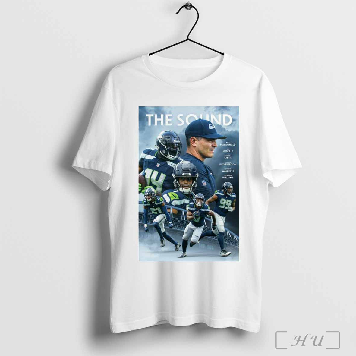 Seattle Seahawks The Sound Season 3 Mike Macdonald Dk Metcalf Geno Smith Devon Witherspoon Poster t-shirt