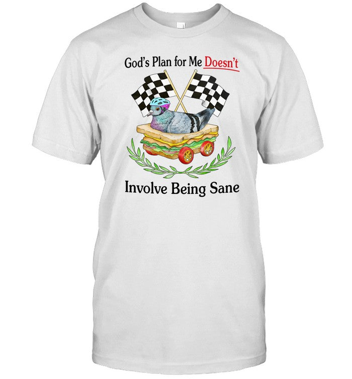 Jmcgg God's Plan For Me Doesn't Involve Being Sane Shirt_1