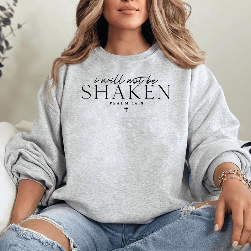 I Will Not Be Shaken Sweatshirt, Christian T-Shirt, Minimal Christian Sweatshirt, Religious Jesus Sweater, Faith Sweatshirt, Shirt For Men, Clothing