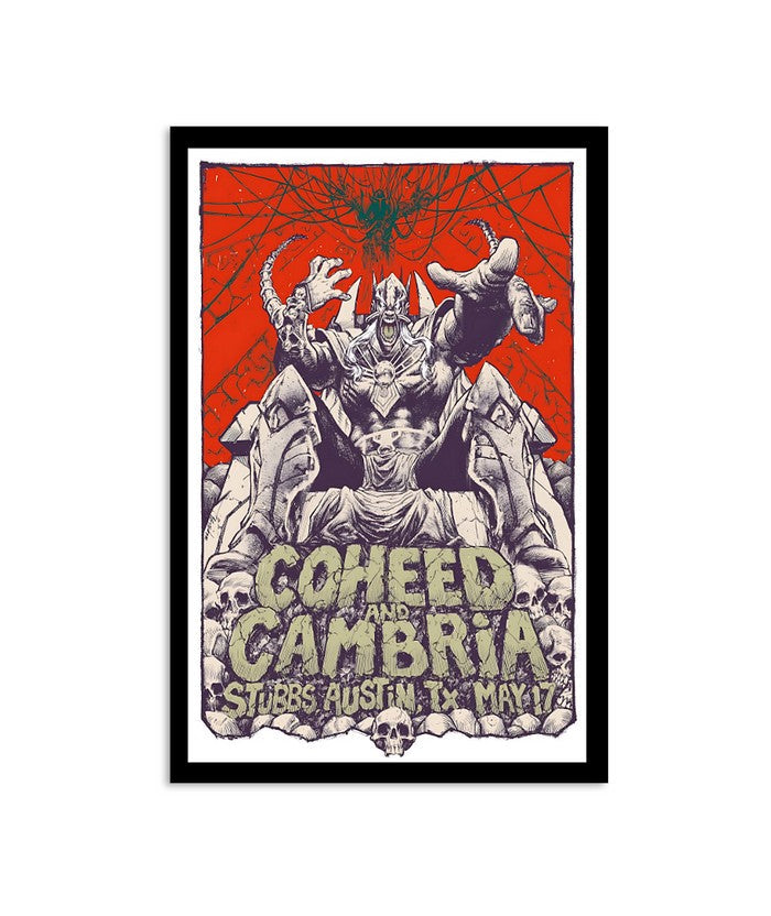 Poster Coheed And Cambria May 17 2023 Stubbs Austin TX