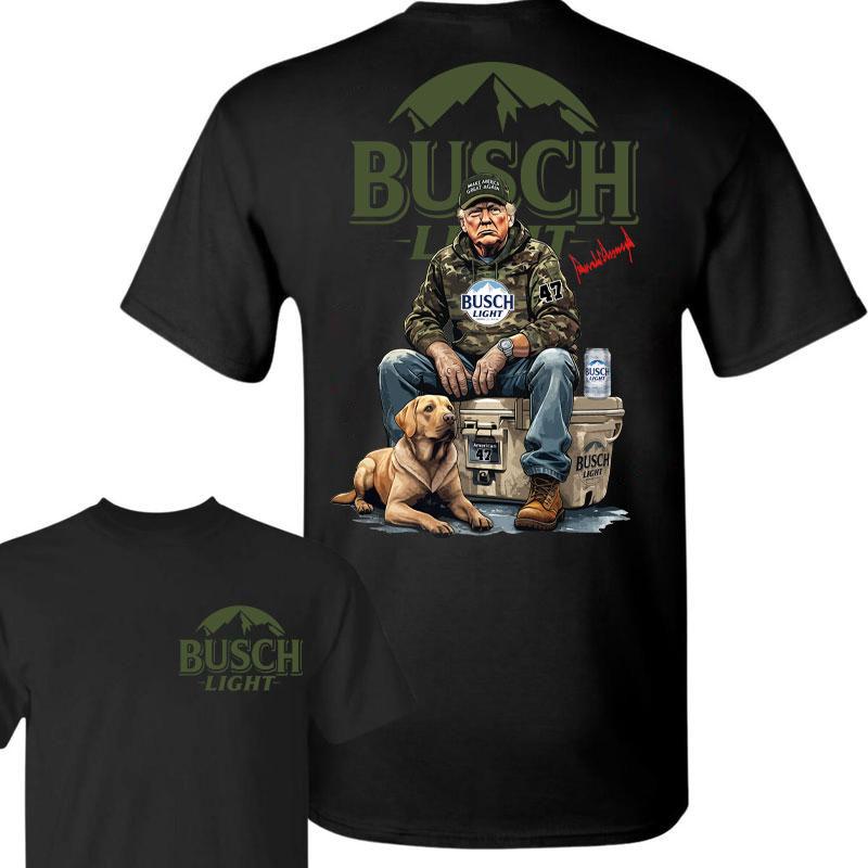 Trump Hunting Signature Busch Light Shirt , Trumpp won 47th president Election 2024, Trumpp Supporter,  signature Busch Light Shirt, Hunting Trump With Local Shirt Signature Full Sizes Full Color