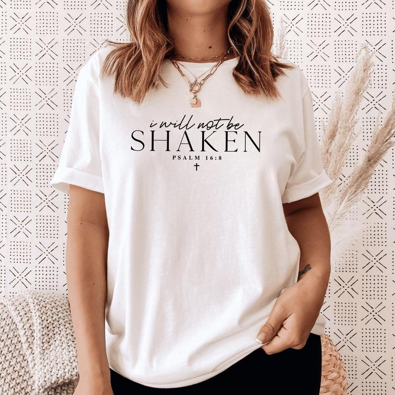 I Will Not Be Shaken Sweatshirt, Christian T-Shirt, Minimal Christian Sweatshirt, Religious Jesus Sweater, Faith Sweatshirt, Shirt For Men, Clothing