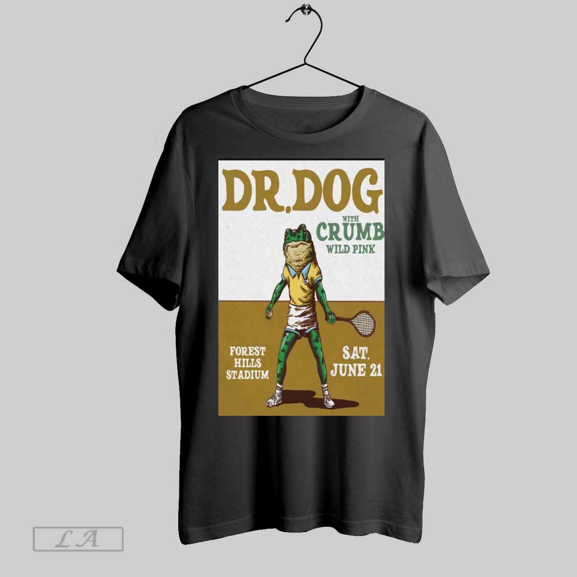 Poster Dr Dog With Crumb Wild Pink June 21 2025 Forest Hills Stadium In Forest Hills Ny T Shirt