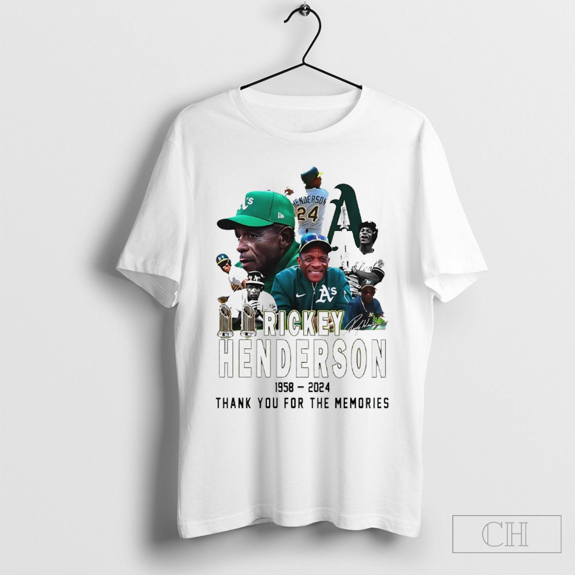 Rickey Henderson 1958 2024 Thank You For Memories Baseball Shirt