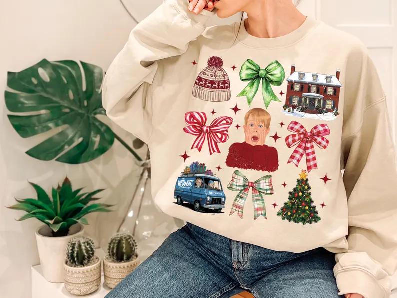 Christmas Comedy Movies Kid Alone Sweatshirt, The Boys of Winter Christmas Sweatshirt, 90Ã¢â‚¬â„¢s Christmas Sweatshirt