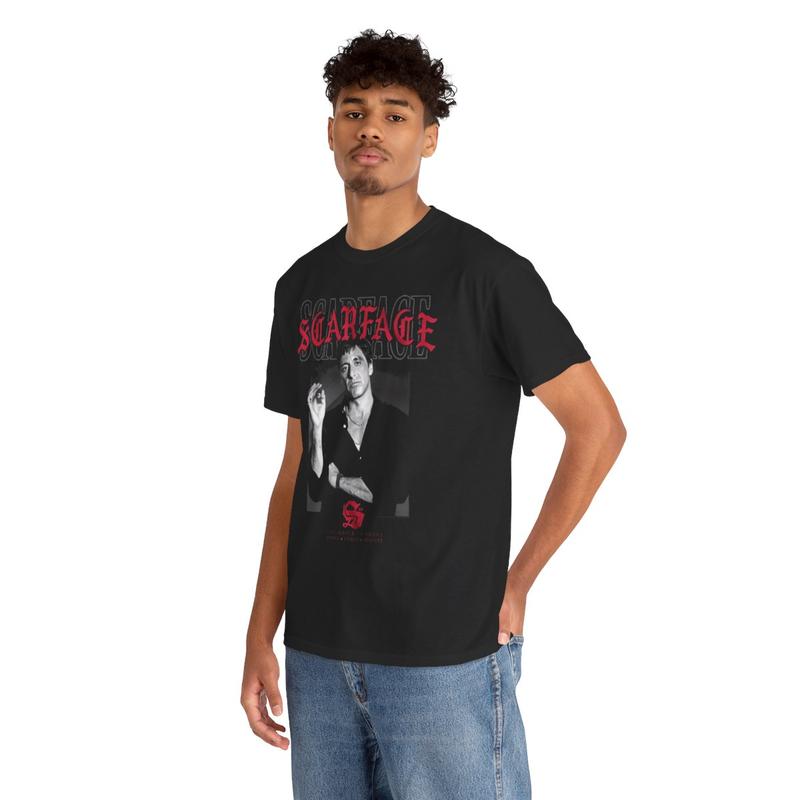 Scarface Unisex Heavy Cotton Tee - Tony Montana - The World Is Yours Shirt - Scarface T Shirt - Gift for Men and Women
