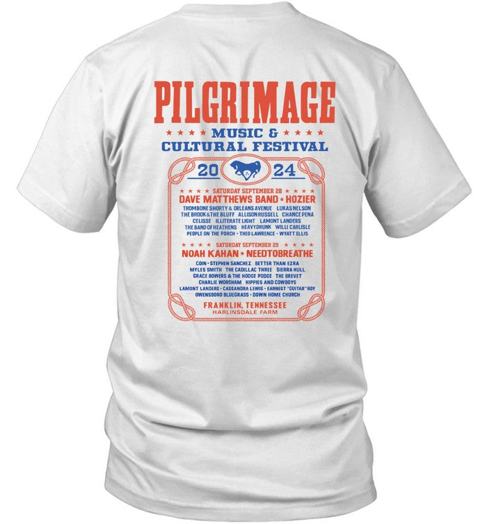 Pilgrimage Music Festival Sept 28-29 2024 Franklin, Tennessee Us Concert Shirt