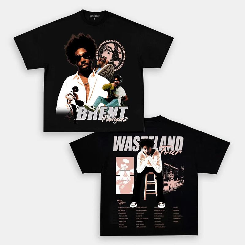BRENT FAIYAZ V2 Double Printed Short Sleeve Tee Cotton Vintage Shirt To Match Sneaker Hiphop Clothing Rapper Merch Shirt, Hiphop Tour Concert 2024, Gift For Fan Y2K Aesthetic Hoodie Sweatshirt
