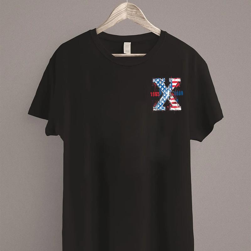 Gen X 4th of July Special: Generation X Shirt, Raised On Hose Water and Neglect, Classic GenX Two Side Tee