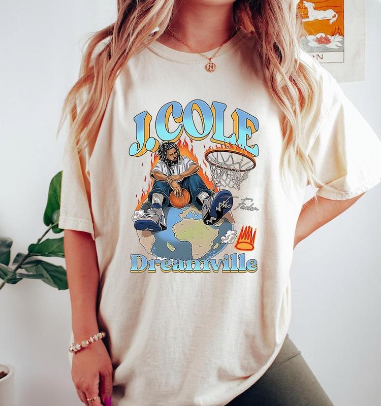 J Cole Dreamville Vintage T-Shirt, Rap Hip Hop Unisex Merch Gift, Artistic Graphic Tee for J Cole Fans, Unisex Wardrobe Addition