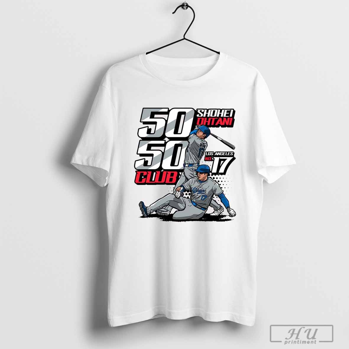 Shohei Ohtani Los Angeles Dodgers No 17 50 50 CLub T-shirt