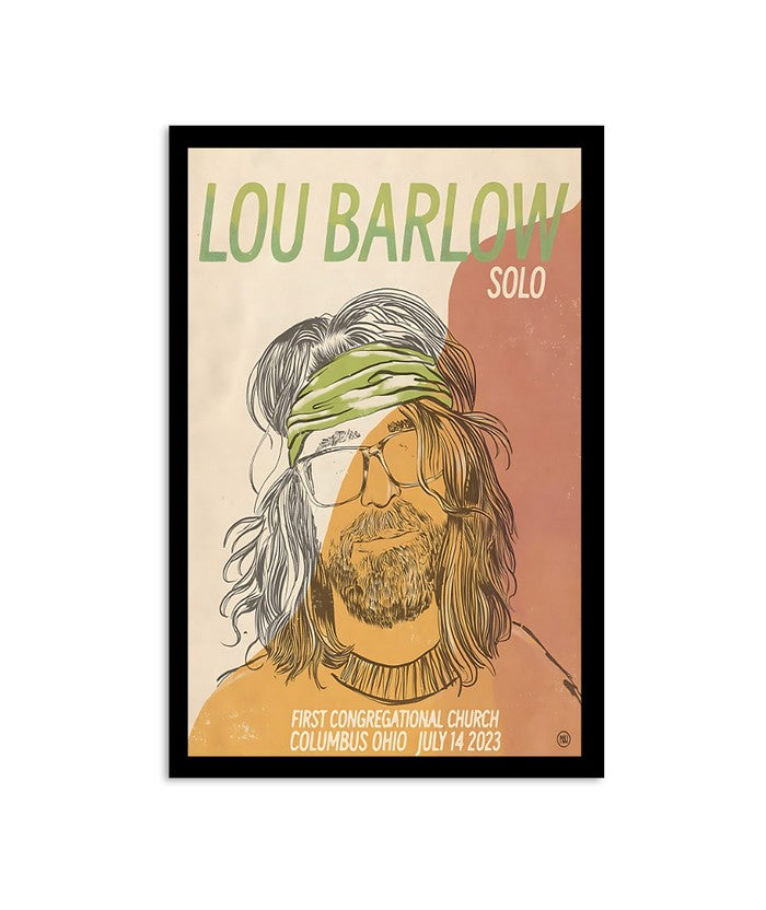 July 14, 2023 Lou Barlow Solo First Congregational Church Columbus, Ohio Poster