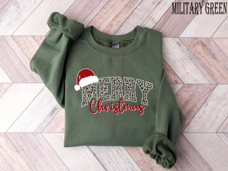 Merry Christmas Cute Winter Shirt/Sweatshirt/Hoodie, Retro Crewneck, Gift For Xmas, Cotton, Womenswear Tops