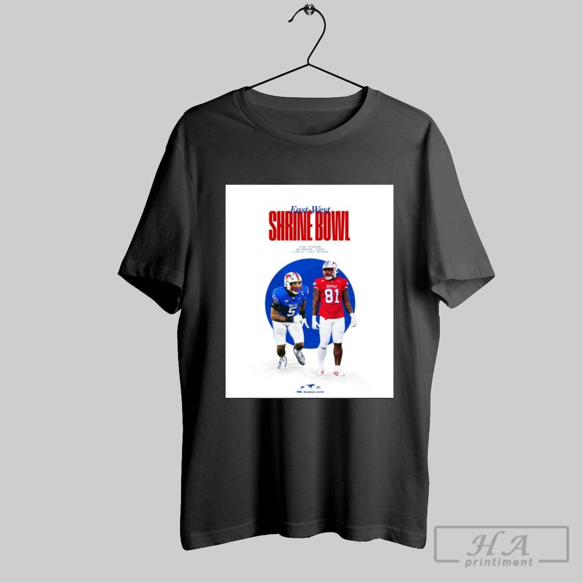 Poster Jared Harrison Hunte And Elijah Roberts Att Stadium Arlington Texas East West Shrine Bowl Smu Football T Shirt