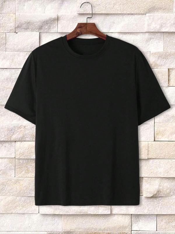 Men's Regular Fit  Me VS Me  Letter Print Round Neck Tee, Street Fashion StreetwearÃ‚Â Short Sleeve T-shirt for Daily Wear, Graphic Tees, Casual Comfy Kn