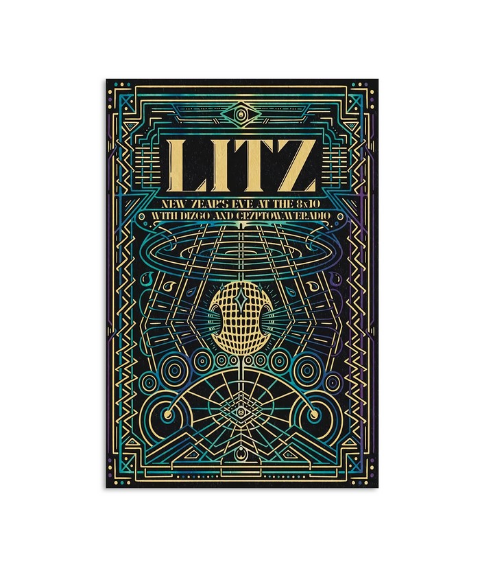 Litz New Years Evet Baltimore 2022, At The 8 X 10, With Dizgo and Crypto Wave Radio Poster