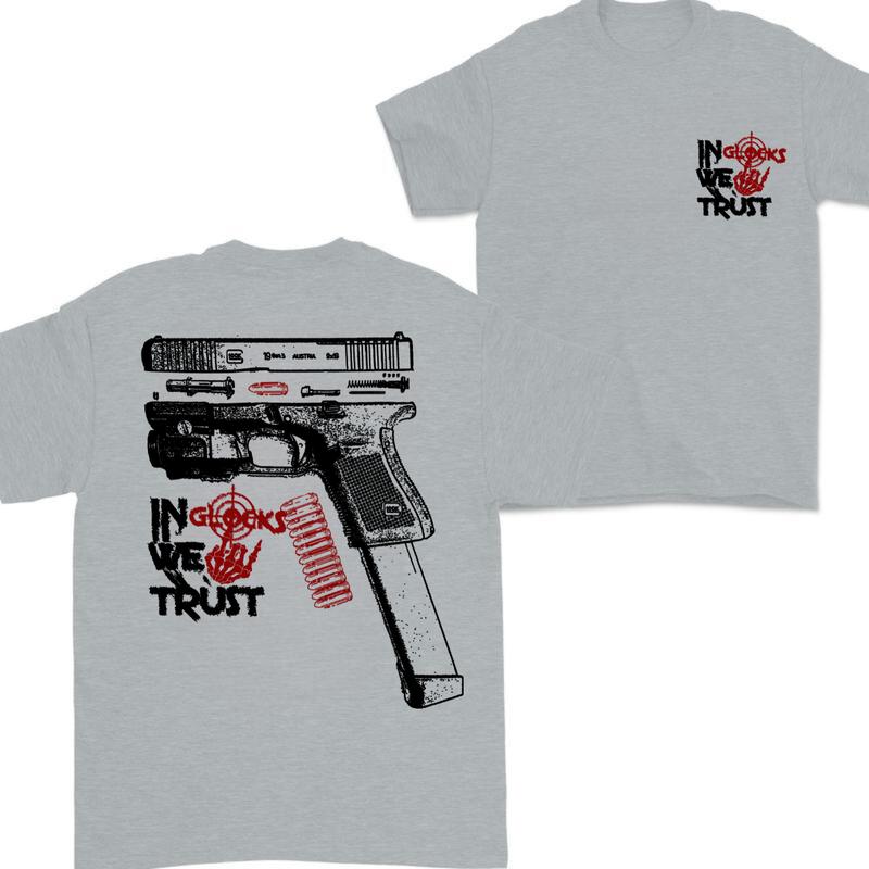 In Glock We Trust Bone Hand Halloween 2 Side T-shirt,Glock Halloween Tee,Bone Hand Halloween Glock Shirt, For Her For Him