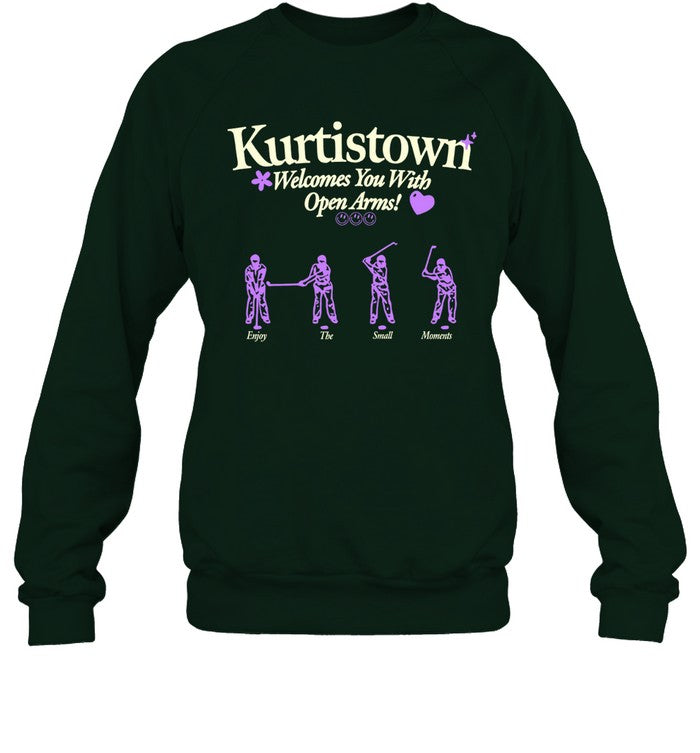 KURTIS CONNER KURTISTOWN WELCOMES YOU GREEN TEE