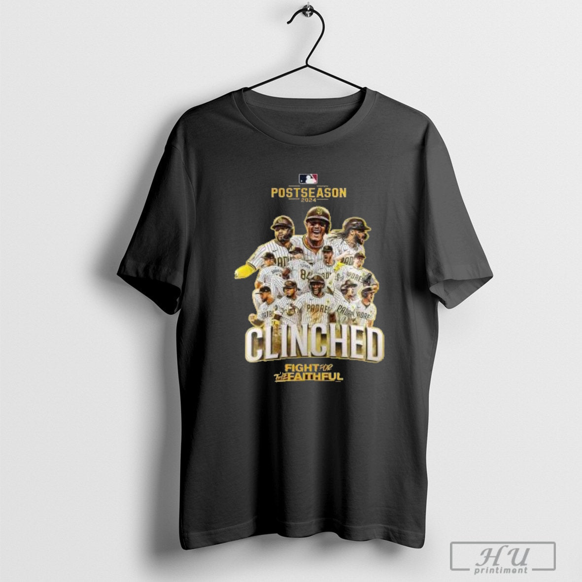 San Diego Padres October Ready Clinched 2024 Fight For The Faithful T-Shirt
