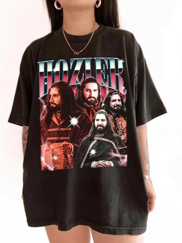 Hozier Nandor Shirt, Lord Of The Rings Hozier Aragon Shirt, Hozier, Sirius Black Shirt, Hozier Fan Gift, Hozier Unreal Unearth 2024, Unisex Cotton Gra