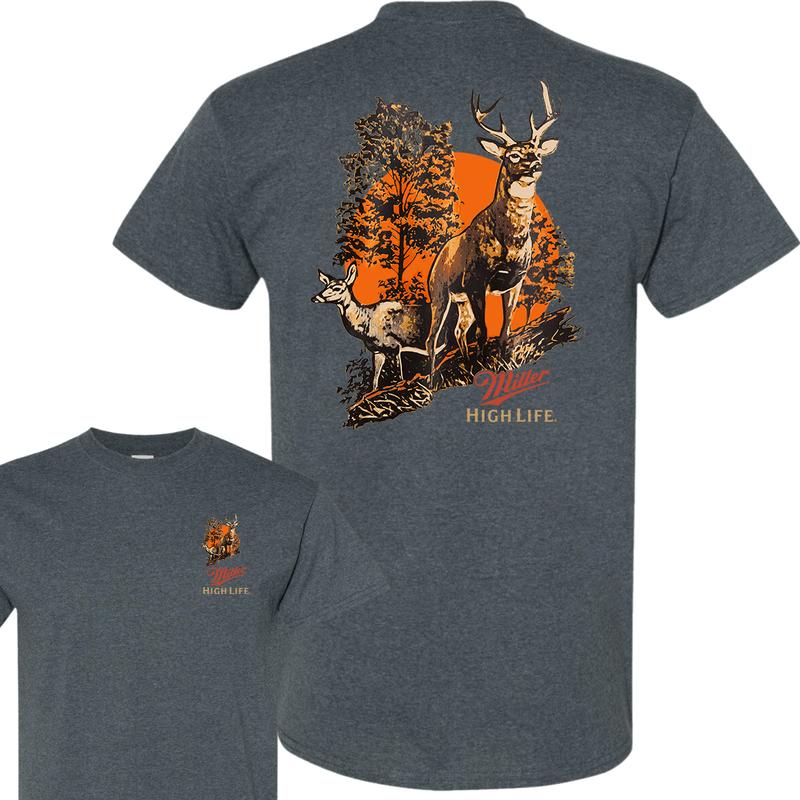Miller High Life Deer T-shirt, Hungting T-Shirt, Full Color T-Shirt, For Men, For Women