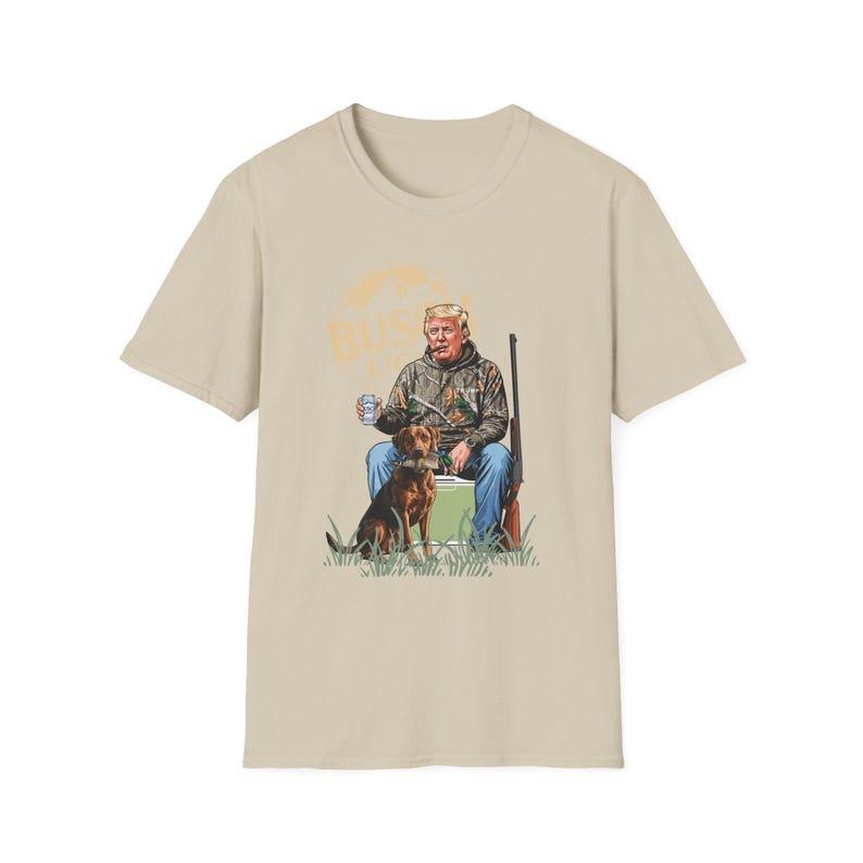 Trump Hunting Funny Busch Unisex Softstyle T-Shirt, Political Humor Tee, Sarcastic Graphic Shirt