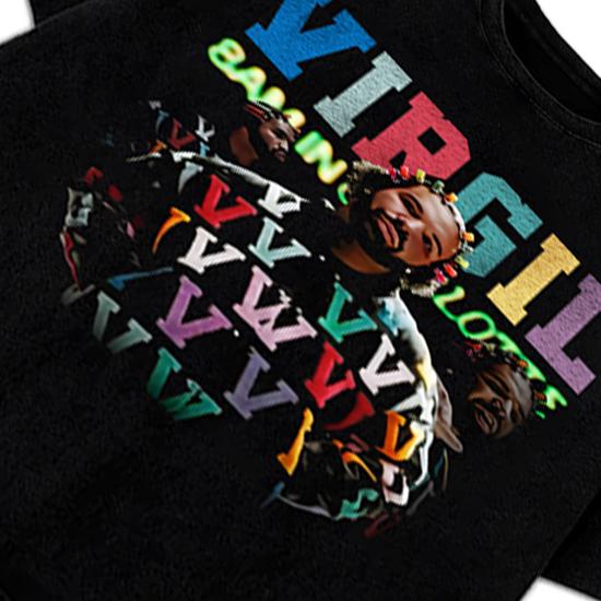 Drake 8AM IN CHARLOTTE For All The Dogs Virgil Abloh Tribute Hate Survivor Graphic Rap Hip Hop T-Shirt Crewneck Cotton