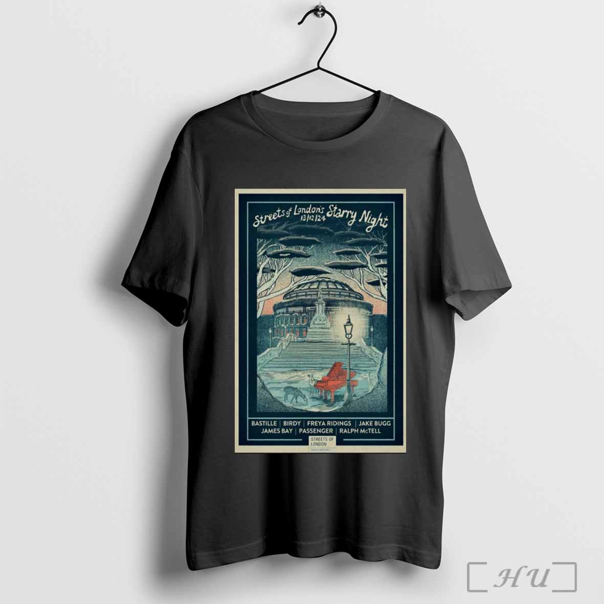 Poster Streets Of Londons Starry Night London Uk Dec 13 2024 T Shirt