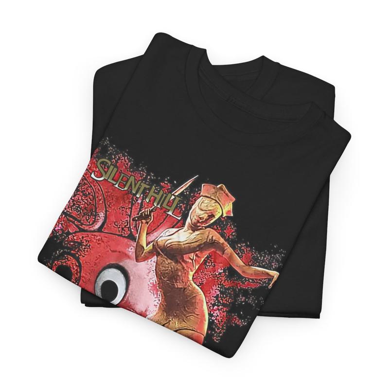 Silent Hill Universal Halloween H0rr0r Nights Video Game Cotton Crewneck Tshirt  Menswear Streetwear