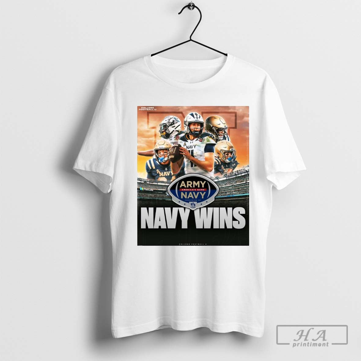 Poster Navy Midshipmen Vs Army Black Knights Navy Wins Army Navy Americas Game College Football U T Shirt