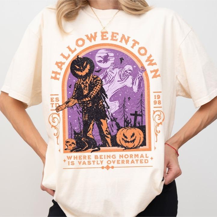 Halloweentown 1998 Shirt, Halloween Retro Unisex Cotton T-Shirt Womenswear Tshirt