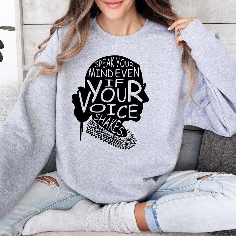 Speak Your Mind Even If Your Voice Shakes Shirt, Ruth Bader Ginsburg Shirt