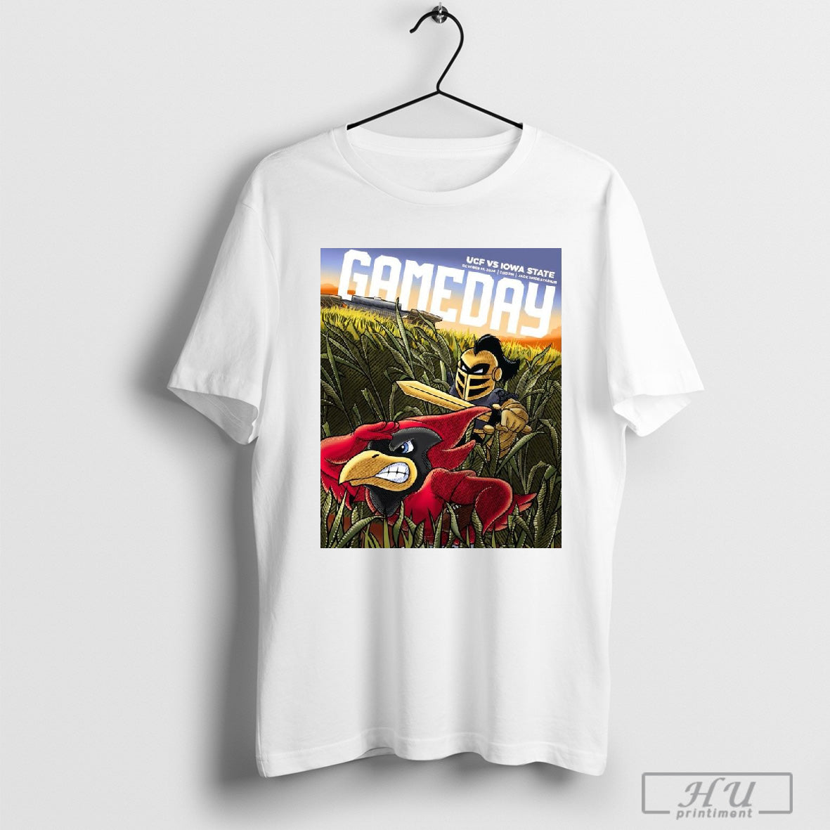 Poster UCF Knights Vs Iowa State Cyclones Gameday October 19 2024 Jack Trice Stadium T-shirt