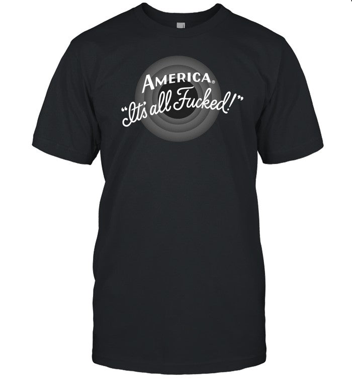 Joshua Malina Wearing America It's All Fucked Shirt