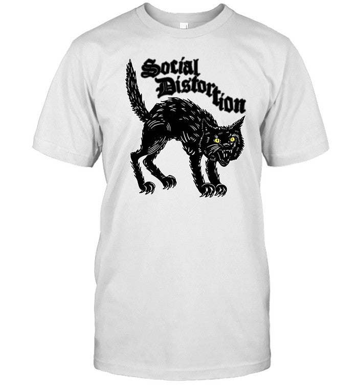 Social Distortion Store Black Kat Meow Shirt