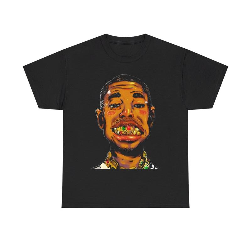 Pharrell Inspired Retro Vintage Grill Rap Y2k 90s Hip-Hop Vibes Heavy Cotton Graphic T-Shirt Tshirt Shirt HipHop RNB Tee Casual Menswear Top Streetwea