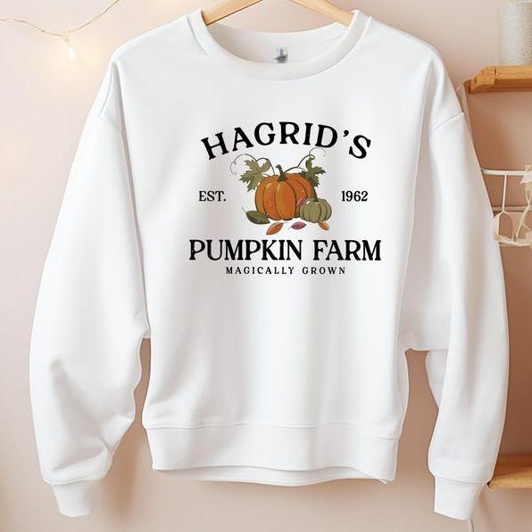 Vintage Hagrids Pumpkin Patch Fall Sweatshirt, Fall Sweatshirt, Pumpkin Patch Shirt, HP Fan Gift, Fall Shirt, Halloween Merch, Halloween Speedway Gift