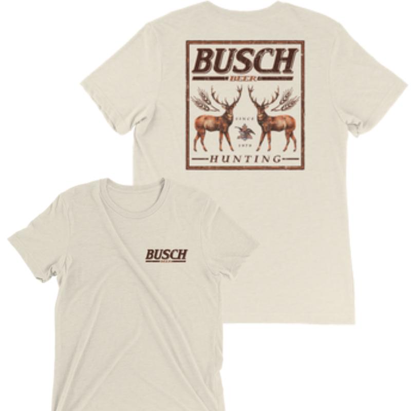BUSCH LIGHT, BEER, BUSCH BEER HUNTING ELK T-SHIRT, For Men, For Women, Casual Graphic Round Neck T-shirt for Summer, Fashion Men's Top for Daily Wear
