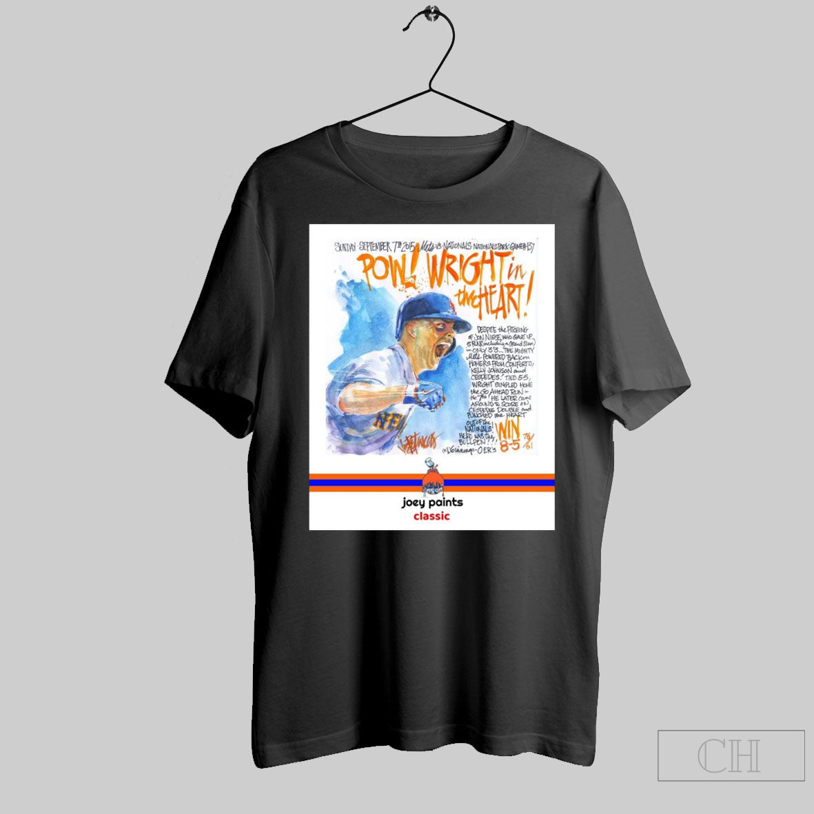 Pow David Wright In The Heart Sunday Sep 7th 2015 Mets Vs Nationals Despite The Pitching Poster T Shirt Sweater